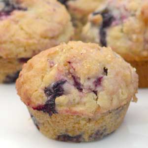 Blueberry Lemon Oat Muffins