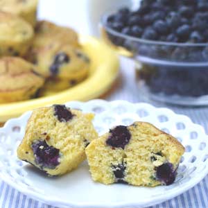 Blueberry Muffin with Cornmeal