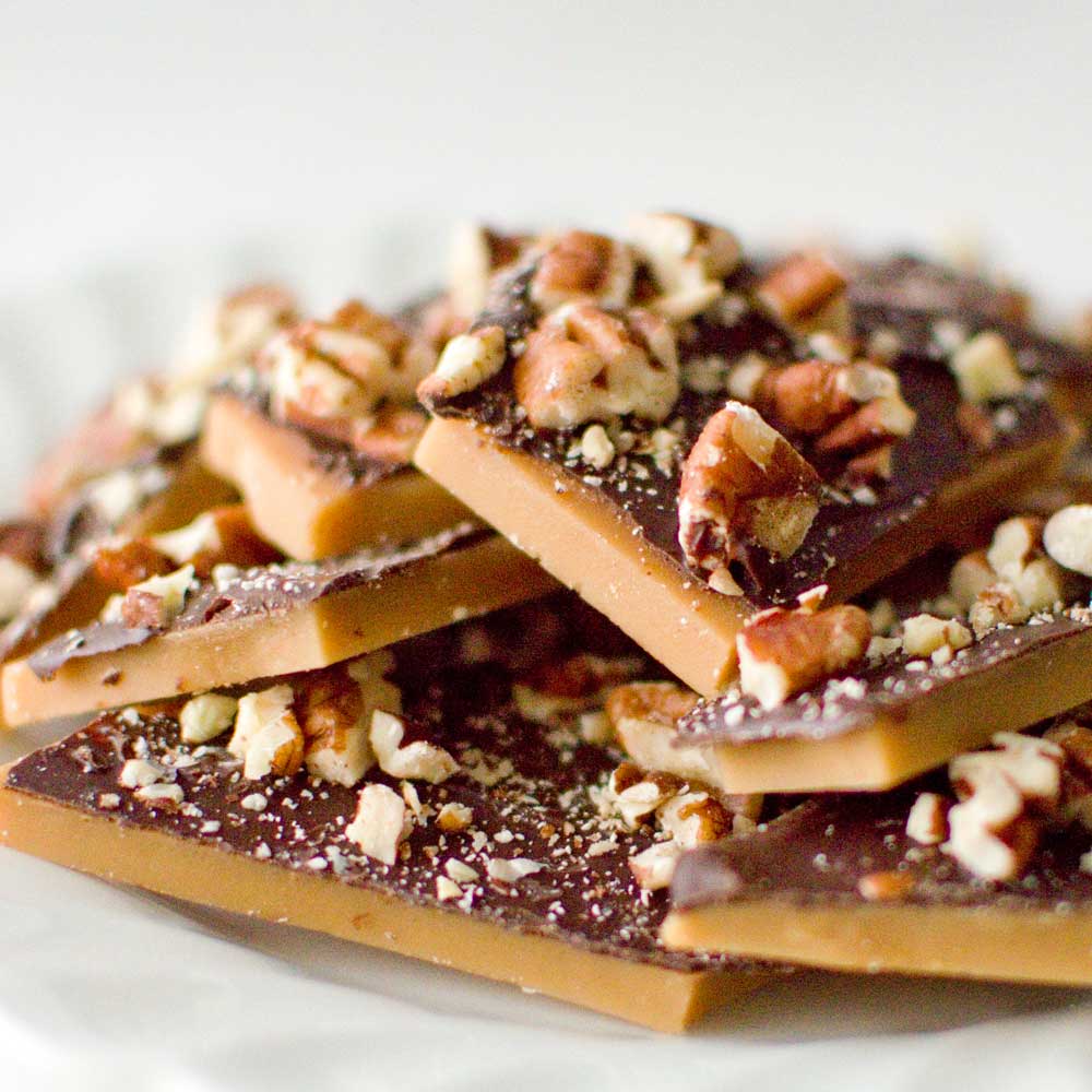 Homemade English Toffee Holiday Candy – Fresh, Handmade Dessert, Pantry Treat