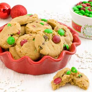 Peanut Butter Cookies with Chocolate Candy